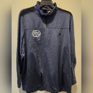 Spyder 1/4 Zip Pullover Mens 3XL Blue Long Sleeve Embroidered Ford Motor Logo